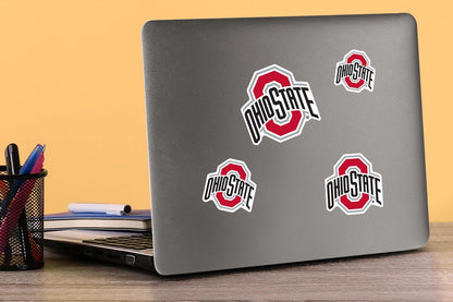Ohio State University Logo-Aufkleber-Set (50 Stück) aus Vinyl, groß und Deluxe-Qualität – geeignet für Laptop, Wasserflasche, Scrapbooking, Tablet, Skateboard, drinnen und draußen