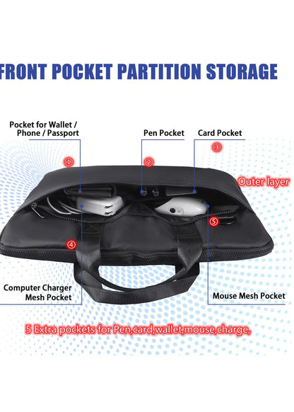 Premium Black,17.3-18.4 Inch Laptop Briefcase with Cross-Body Shoulder, DVD Player bag,Painting board bag，Laptop case Fits Dell, HP, ASUS,MacBook Pro, 2-layer Design,Durable,LIGHTWEIGHT