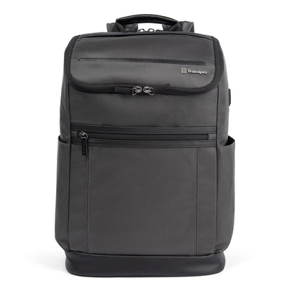 Travelpro Crew Executive Choice 3 Medium Top Load Rucksack, geeignet für Laptops und Tablets bis 15,6 Zoll, USB-A- und USB-C-Anschlüsse, Damen- und Herrenmodell, Jet Black 