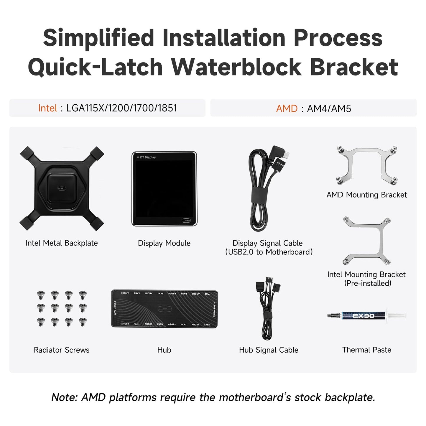 PCCOOLER CPU-Kühler AIO, 3,4-Zoll-IPS-Display, 360-mm-ARGB-Wasserkühlung, Hochleistungs-Modullüfter F7 X120, kompatibel mit AM4/AM5, LGA115X/1200/1700/1851 (CPS DT360 Schwarz)