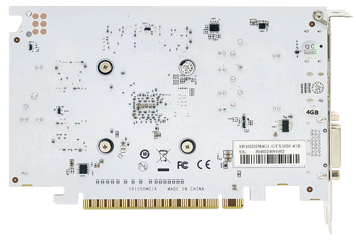 SRhonyra GTX 1050 4GB Gaming-Grafikkarte GDDR5 128 Bit PCIe 3.0 x16 Bus Stromversorgung DisplayPort 1.4 HDMI 2.0 DVI-Anschlüsse