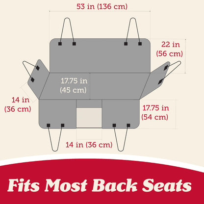 Lusso Gear Autositzbezug für Hunde – Wasserdichter, rutschfester Rücksitzschutz – Rücksitzbezug für Hunde – Universell passend für Limousinen, LKWs und SUVs – Kratzfester Rücksitzbezug – Maschinenwaschbar 