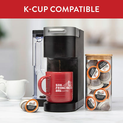 San Francisco Bay Coffee – Dunkle Röstung – Französische Röstung (80 Stück) – Einzelportions-Kaffeekapseln, industriell kompostierbar, K-Cup-kompatibel