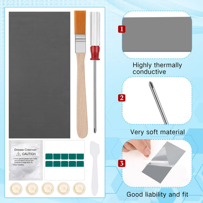 Nuanchu GPU-Wärmeleitpad PTM7950 Phasenwechsel-Wärmeleitpad 8,5 Watt pro Meter pro Kelvin Leitfähige Silikonpaste CPU-Paste für Laptop, Spielekonsole (40 x 80 x 0,2 mm)