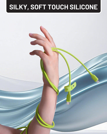 Omnibar USB C to Lightning Cable (6FT, Silicone), Apple MFi Certified iPhone Charger Fast Charging Cable, Charger Cord Type C to Lightning Cable for iPhone 14/13/12/11/XR iPad Air/Mini/Pro, Lime Green