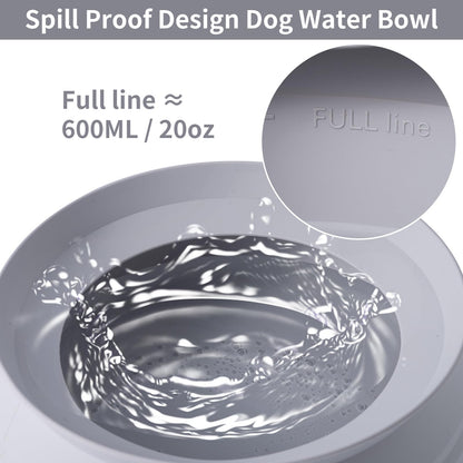 SLSON Auslaufsicherer Hundenapf für Autos, faltbarer, spritzfreier Reisenapf aus integriertem Formteil, tragbarer Haustiernapf für Auto, LKW, Wohnmobil, SUV, Boot (Kaltgrau)