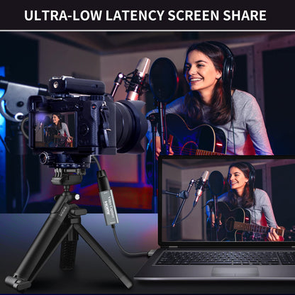 Papeaso Video Capture Cards, 4K HDMI to USB 3.0 Video Capture Device, 1080P HD 60fps Broadcast Live and Record Video Audio Grabber for Gaming, Streaming, Teaching, Video Conference (Silver)