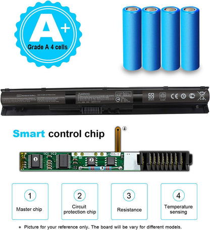 800049-001 KI04 K104 Battery for HP Pavilion 17-g 17t-s 15-ab 15t-ab 15-an 15-ab223cl 15-ab243cl 15-ab247cl 17t-s100 17-g119dx 17-g192dx 17-g133cl 17-g121wm 17-g153us 800009-421 800010-421 800050-001