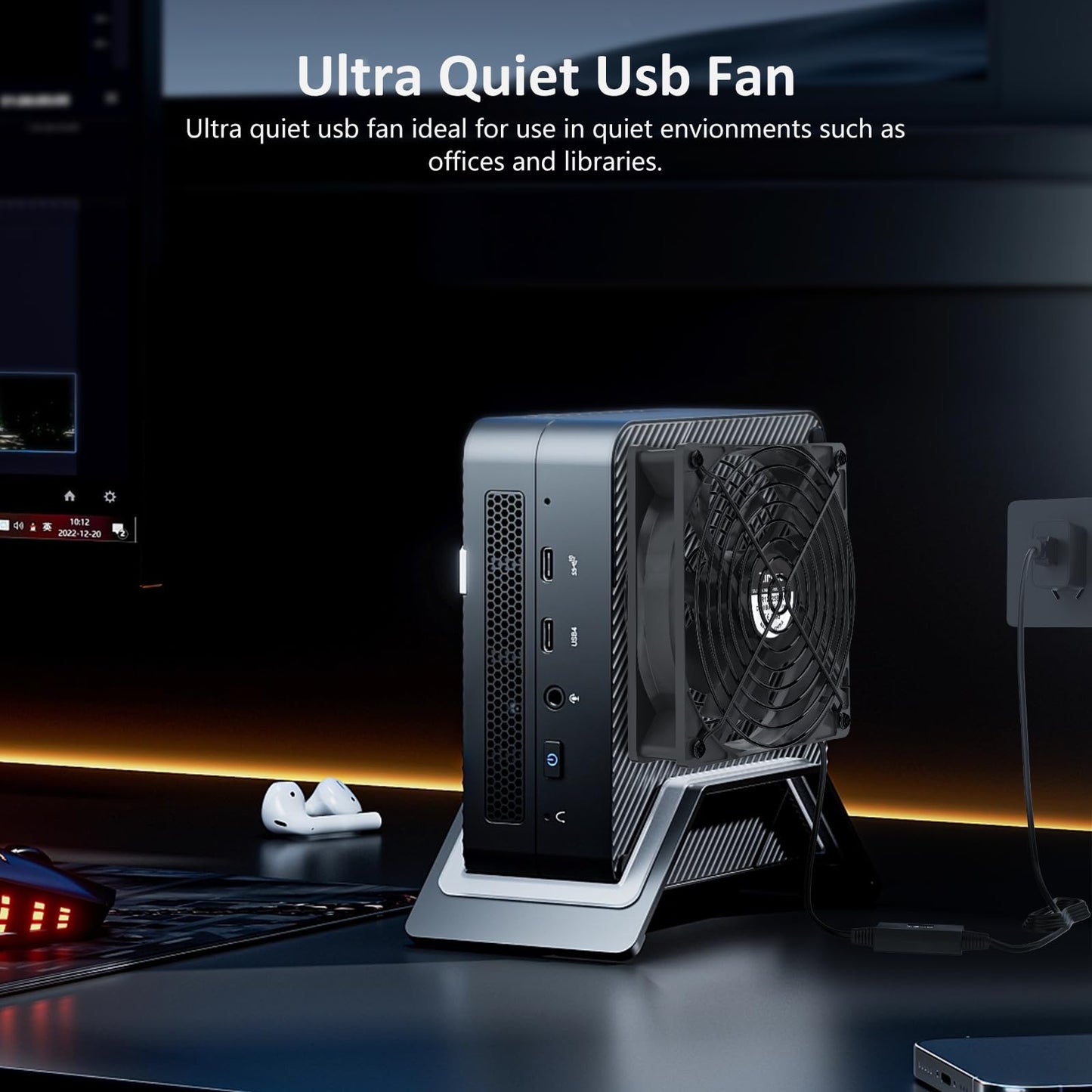 Quiet 120mm USB Fan Zirsso 5V Powered Fan for Receiver DVR PlayStation Xbox Computer Cabinet Cooling