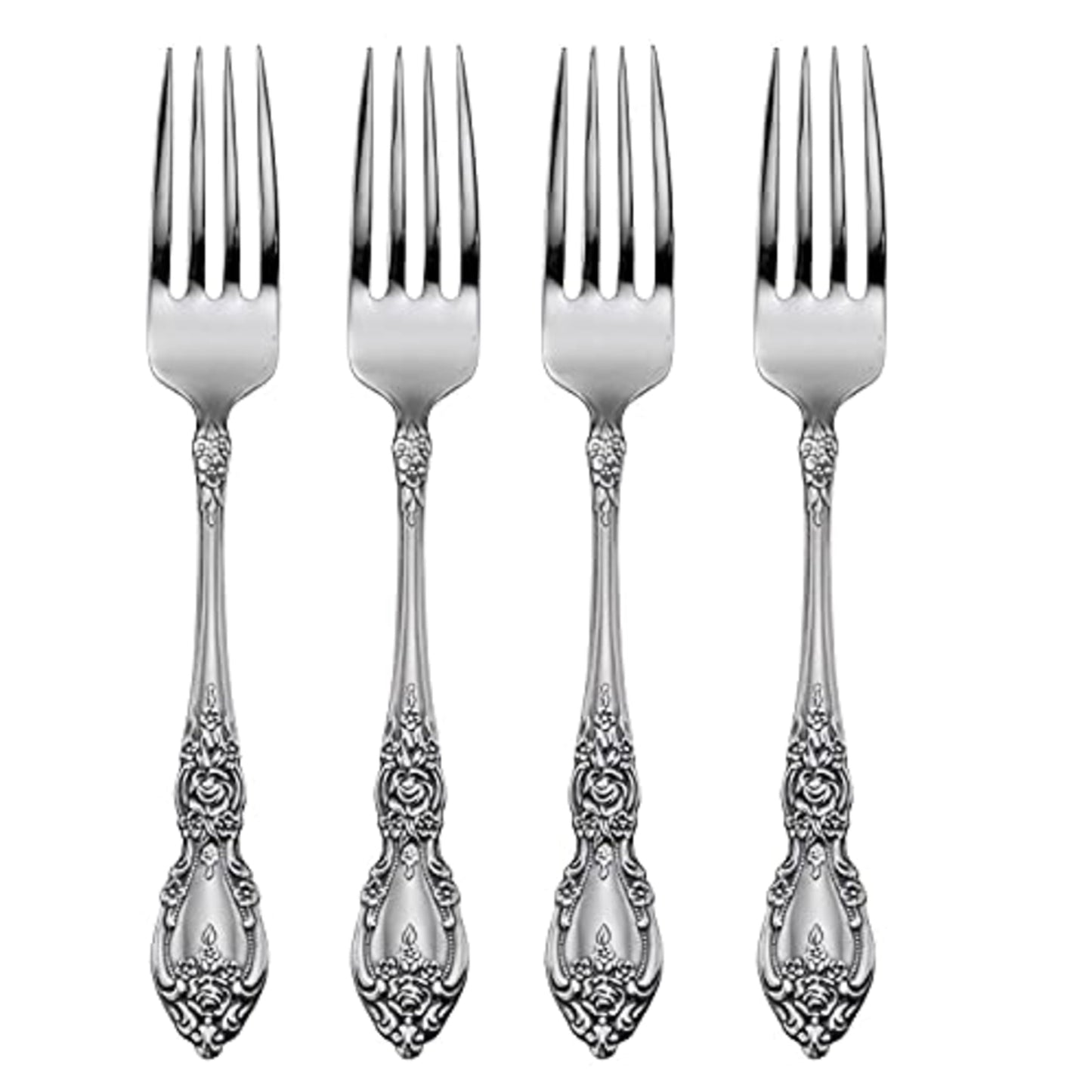 Oneida Wordsworth 4er-Set Essgabeln, Silber