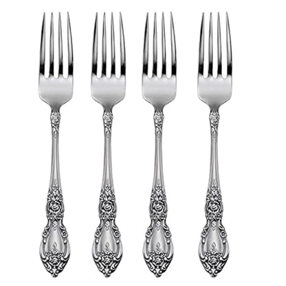Oneida Wordsworth 4er-Set Essgabeln, Silber