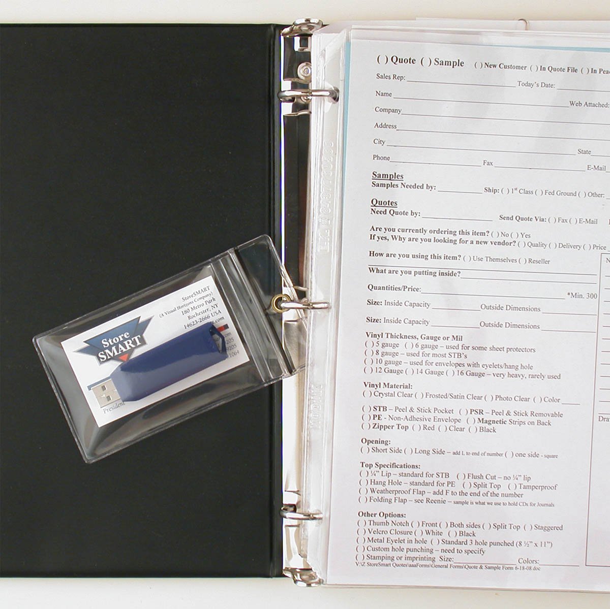 StoreSMART® USB-Stick-/Speicherkarten- und Visitenkartenhüllen, 5er-Pack – Reißverschluss oben und Aufhängeloch – kurze Seite offen (R3578ZIPS-FLASH-5)