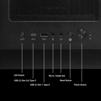 MSI Codex Z2 Gaming-Desktop: AMD R7-8700F, GeForce RTX 5070, 32 GB DDR5, 2 TB m.2 NVMe SSD, USB Typ-C, VR-fähig, Windows 11 Home: A8NVP-436US