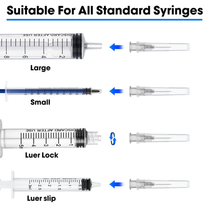 Meterbox 100er-Packung 27 Ga 1/2 Zoll Einwegnadeln mit Schutzkappen für wissenschaftliche und industrielle Anwendungen, einzeln verpackt