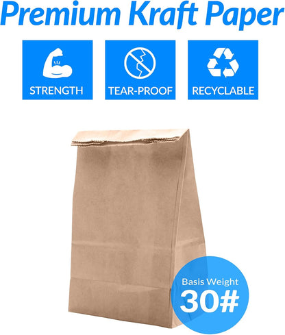 Reli. Brown Paper Bags | 500 Count | Paper Lunch Bags Ideal for Small Lunches and Crafts | Perfect for Sandwiches and Snacks