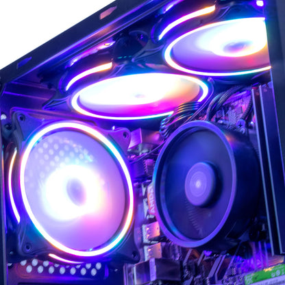 MXZ Gaming-PC Computer R5 3600, RTX 4060, 16G DDR4, NVME 500G, B450, 6RGB-Lüfter, Windows 11 Pro, sofort einsatzbereit, Gaming-Desktop-Computer (R5 3600| RTX 4060)