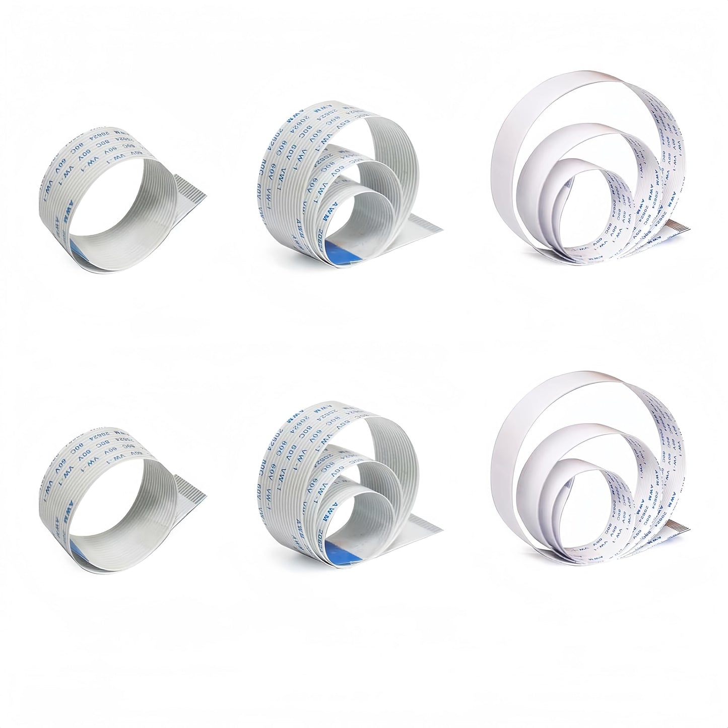 Pastall Raspberry Pi Kamerakabel, 6er-Pack, 15-polig (2 x 15 cm / 2 x 30 cm / 2 x 50 cm), flexibles FFC-Flachbandkabel für Raspberry Pi Kameramodul