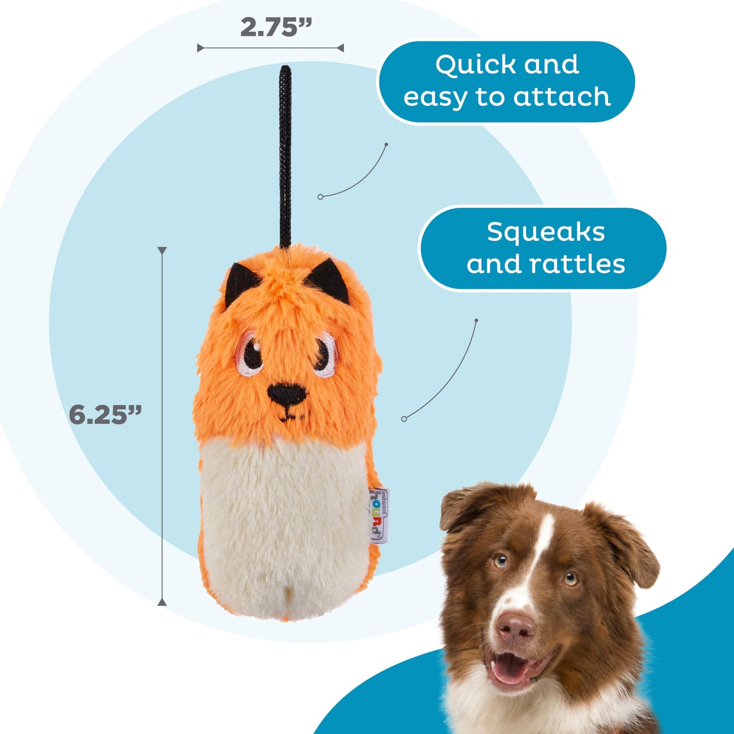 Outward Hound Tail Teaser Ersatzköder für Hunde-Teaserstab, Fuchs 