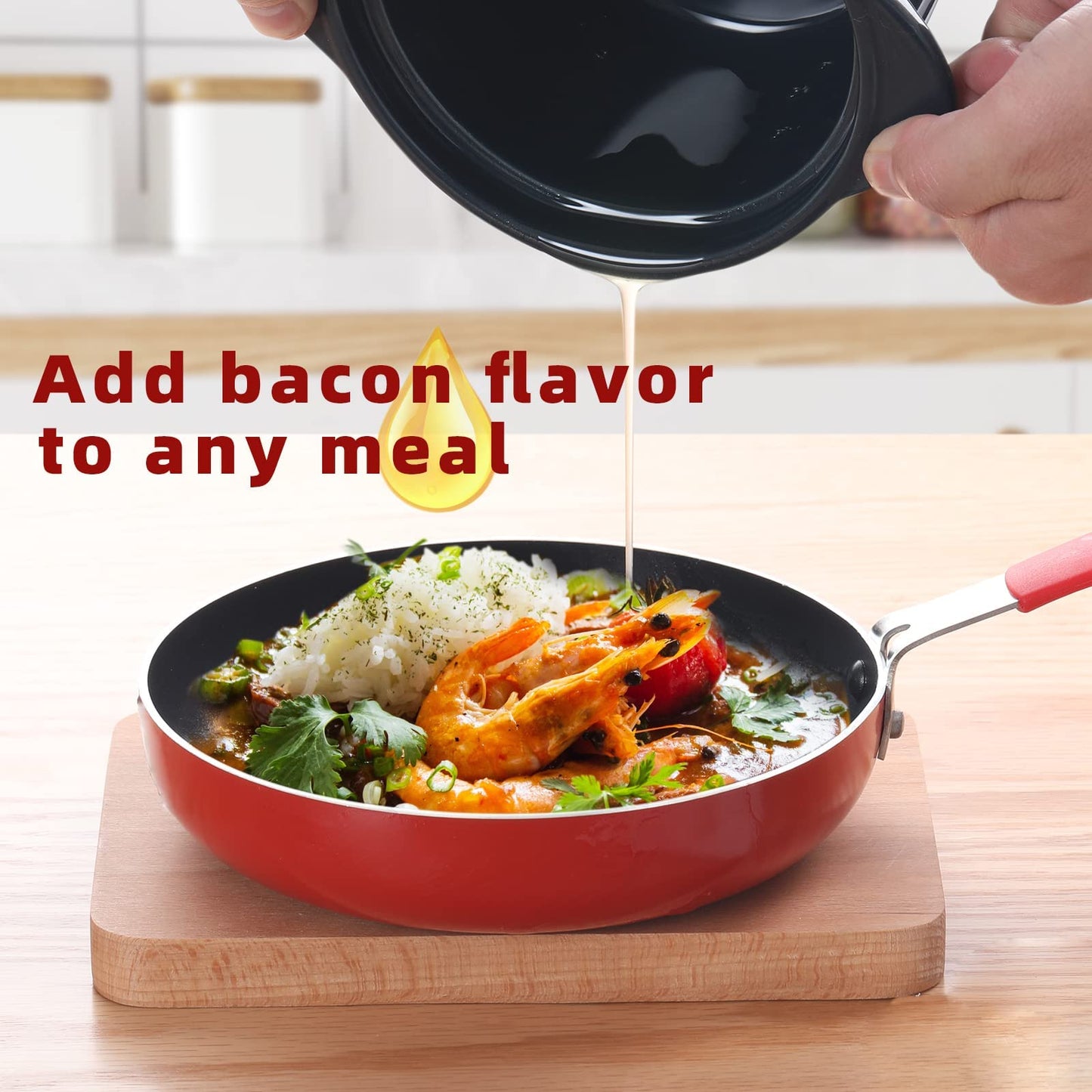 ONTUBE Keramik-Aufbewahrungsbehälter für Speckfett mit Sieb, Frittieröl-Aufbewahrungsdose, Türkis 