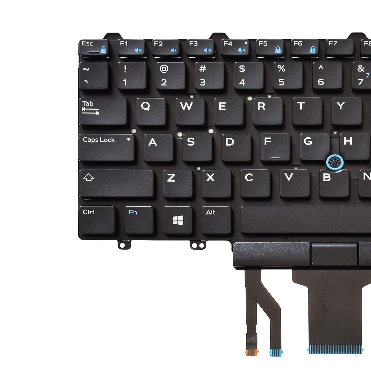 SUNMALL Tastatur mit Hintergrundbeleuchtung, kompatibel mit Dell Education (Latitude) E5450, E5470, E5480, E7450, P40G, E7470, E7480, Latitude 14, 5480, 5488, 5490, 5491, 7480, 7490 mit Mauszeiger (US-Layout)