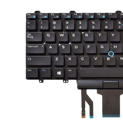 SUNMALL Tastatur mit Hintergrundbeleuchtung, kompatibel mit Dell Education (Latitude) E5450, E5470, E5480, E7450, P40G, E7470, E7480, Latitude 14, 5480, 5488, 5490, 5491, 7480, 7490 mit Mauszeiger (US-Layout)