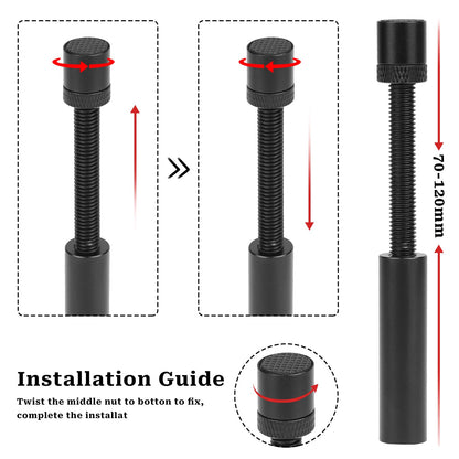Salbsever Schwarze GPU-Halterung, Anti-Durchhang-Grafikkartenhalterung, Edelstahl, 73–130 mm, universell passend, einfache Installation