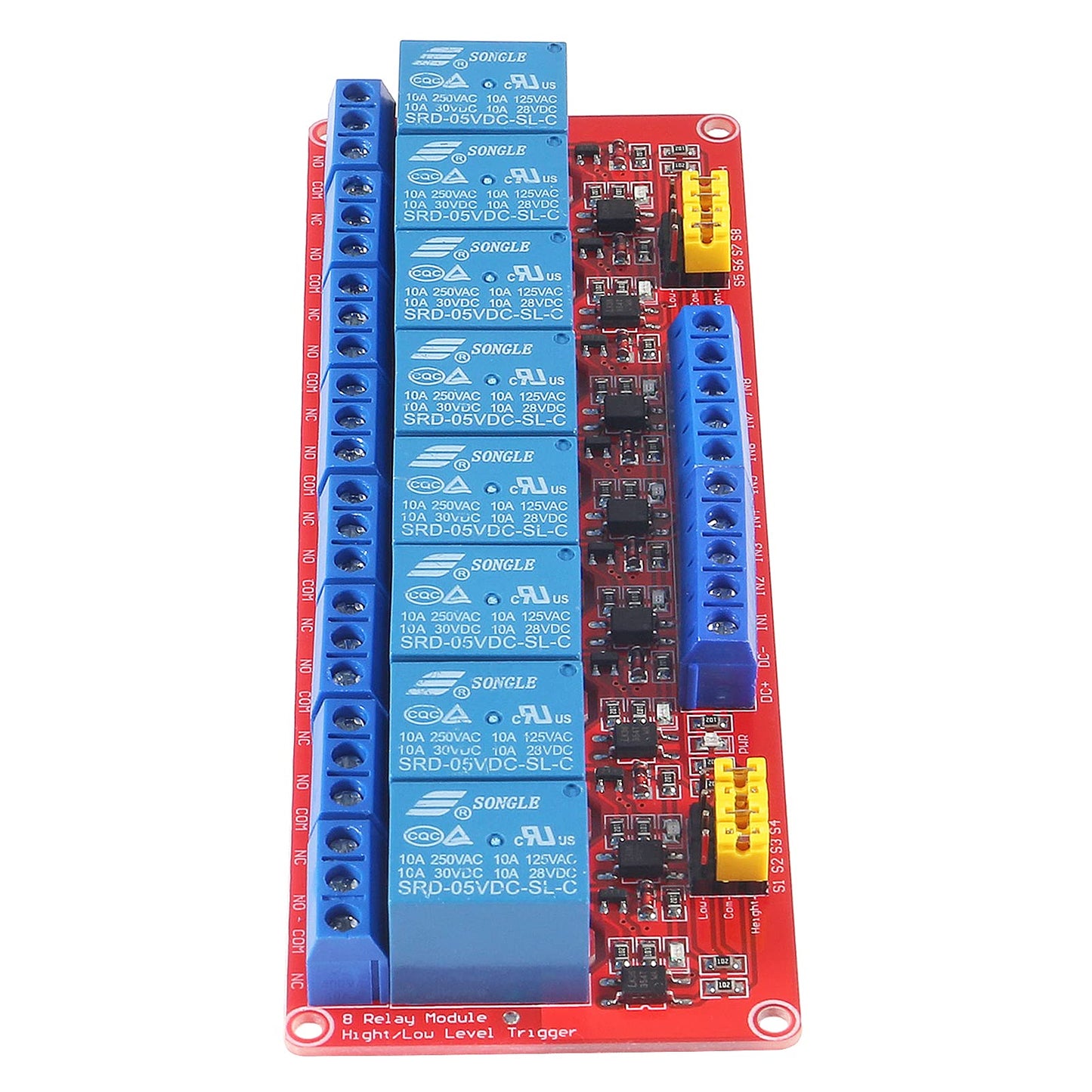 AITRIP 10 Stück 5V Einkanal-Relaismodul mit Optokoppler-Isolation und High-Low-Pegelansteuerung, kompatibel mit Arduino, Raspberry Pi, ARM und AVR 