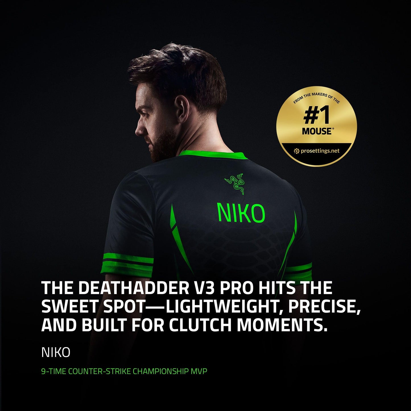 Razer DeathAdder V3 Pro Kabellose Gaming-Maus: 64 g leicht und ergonomisch – Optischer Sensor mit 30.000 DPI – Optische Schalter der 3. Generation – 8 programmierbare Tasten – Bis zu 90 Stunden Akkulaufzeit – Weiß