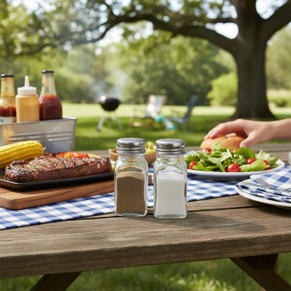 Salz- und Pfefferstreuer-Set aus Klarglas, Küchenhelfer, Kochtisch