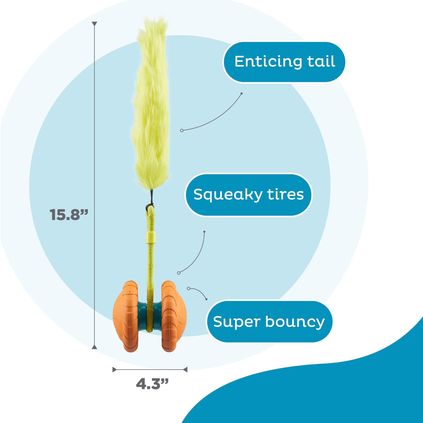 Outward Hound Tail Teaser Ersatzköder für Hunde-Teaserstab, Fuchs 