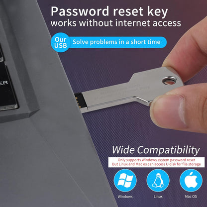 Bootable Windows Password Reset Key USB Flash Drive|Unlock windows password software tool|Compatiblity with Windows 7/Vista/8/10 |Password reset recovery for windows PC & Laptop