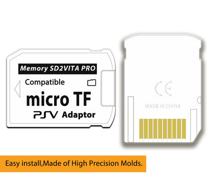 SD2Vita 6.0 PS Vita Speicherkartenadapter mit 128 GB Micro-SD-Karte, High-Speed ​​microSDXC UHS-I Flash-Speicherkarte mit PSVita SD-Kartenadapter für PSV 1000/2000 PSTV FW 3.60 HENkaku Enso System