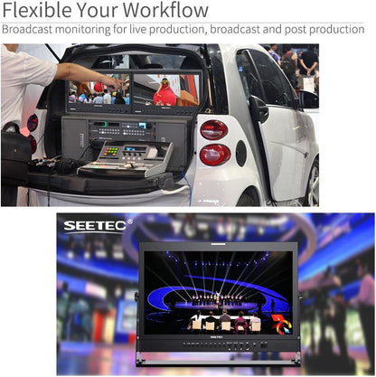 SEETEC P215-9HSD-192 21,5 Zoll LCD-Monitor für Broadcast-Produktionen, 3G SDI, 4K HDMI Ein- und Ausgang, IPS Full HD 1920x1080 