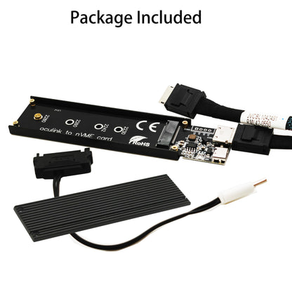 Sintech Oculink SFF-8611/8612 M.2 (NGFF) NVMe SSD externes Gehäuse mit Oculink 50 cm Kabel, kompatibel mit SteamDeck GDP Thinkbook 14+/16+ UM780 XTX AOOSTAR Mini-PC