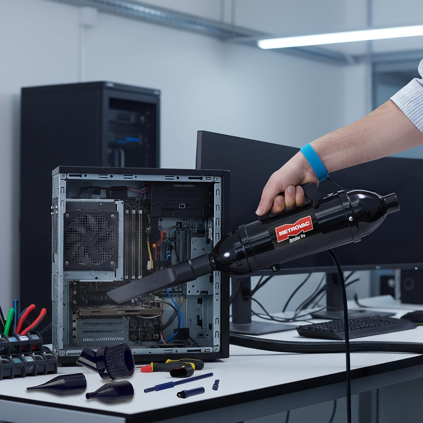 METROVAC Elektrischer DataVac Pro Serie | Modell MDV-1BA | Computerstaubsauger | Gebläse | Reiniger | Staubwedel | Hergestellt in den USA