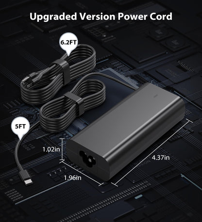 Neues, schlankes 65-W-USB-C-Laptop-Ladegerät als Ersatz für Dell Latitude 5420, 5430, 5520, 5530, 5540, 7420, 7430, 7440, 7390, XPS 13 Chromebook 3100 (Netzteil passend für Dell Laptops mit USB-C-Anschluss).