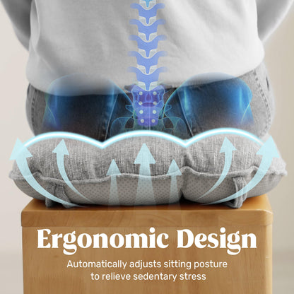 puredown® Stuhlkissen für Esszimmerstühle, gesteppte Memory-Schaum-Stuhlkissen mit rutschfester Unterseite, Küchensitzkissen mit Bändern, waschbares 4er-Set, 39,4 x 39,4 x 10,2 cm, Hellgrau