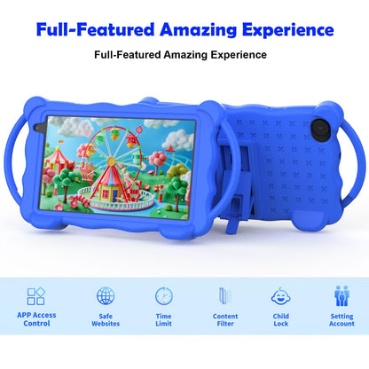 Nyxolaria Kinder-Tablet 7 Zoll, 32 GB ROM, Lern-Tablet für Kleinkinder mit Schutzhülle, vorinstallierten Lern-Apps, Kindersicherung, Geschenk für Jungen und Mädchen. (Blau)