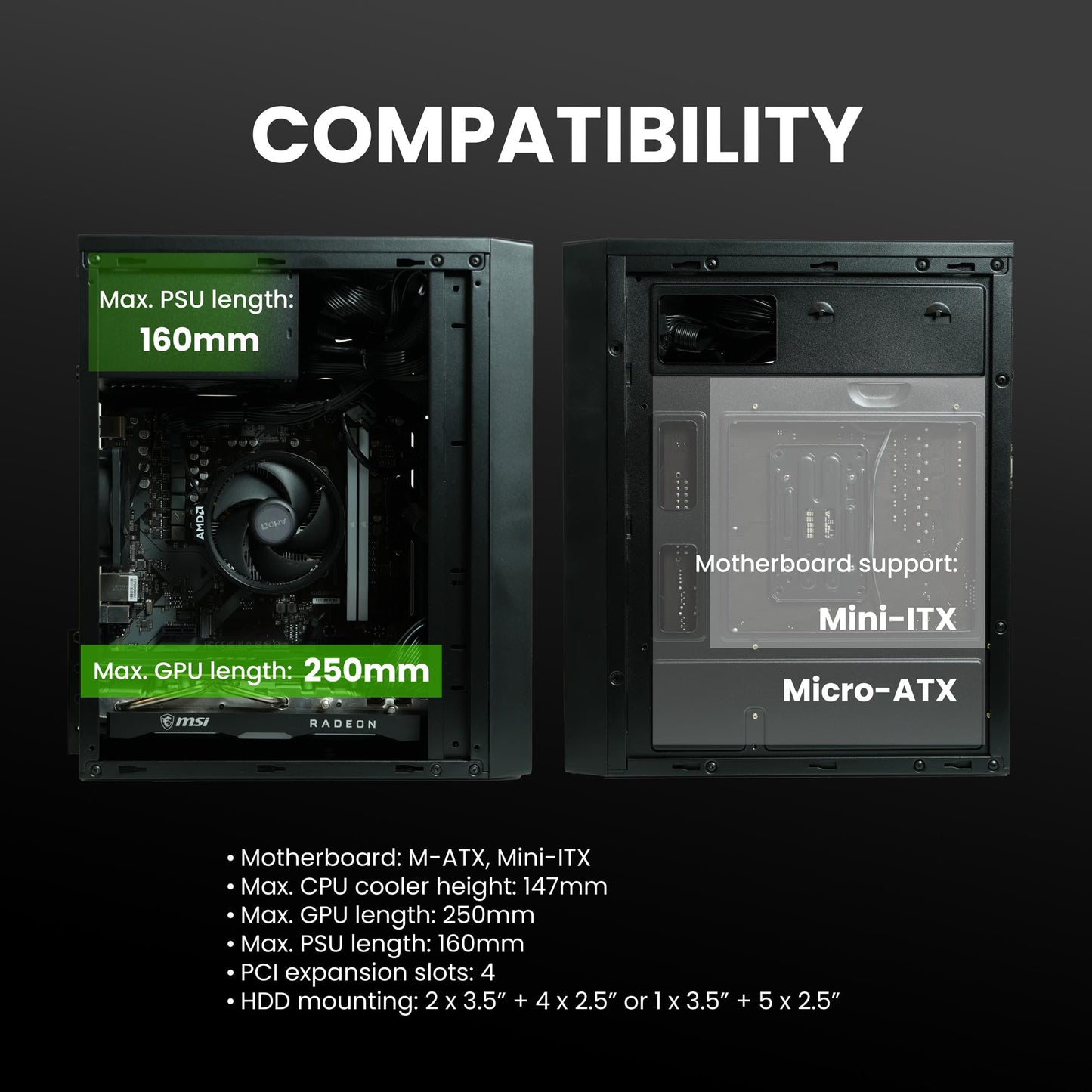 Zalman T6 MINI Kompaktes M-ATX-PC-Gehäuse, Micro-ATX Mini-ITX SFF SFX HTPC Small Form Factor Computer Chassis, USB 3.0, 1 x 80-mm-Lüfter vorinstalliert, platzsparender Mini-Tower-Büro-PC