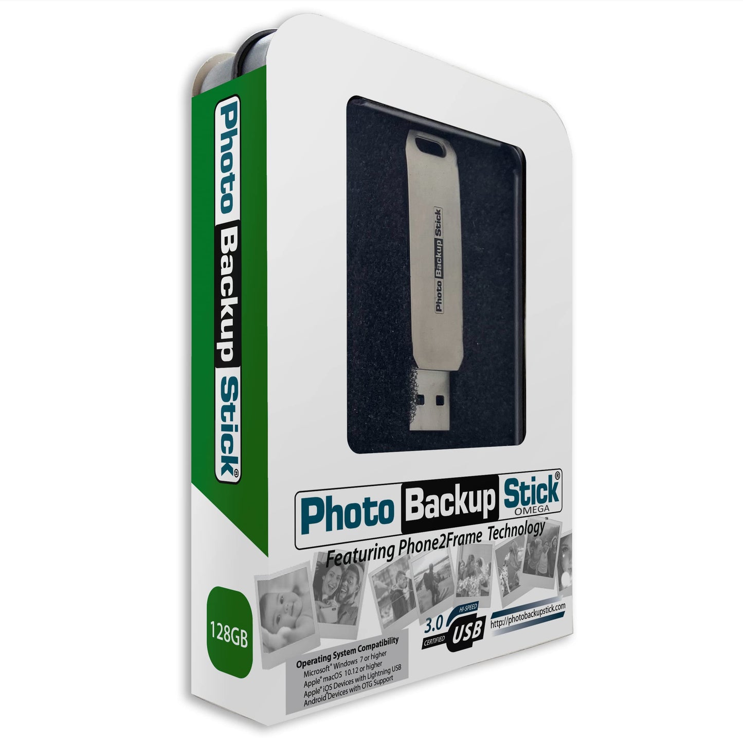 Photo Backup Stick for Android (128GB) - Back Up Photos and Videos from Android Phones & Tablets