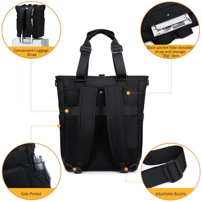 mygreen Tokyo Tote Messenger Backpack Convertible Tote Bag and Backpack, Fits 15.6" Laptop