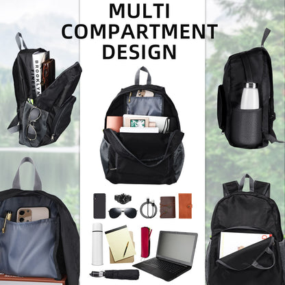 Reginary 5er-Pack faltbare Rucksäcke, leicht, praktisch, ideal für Reisen, Camping, Wandern, Schule, Outdoor- und Indoor-Sportarten.