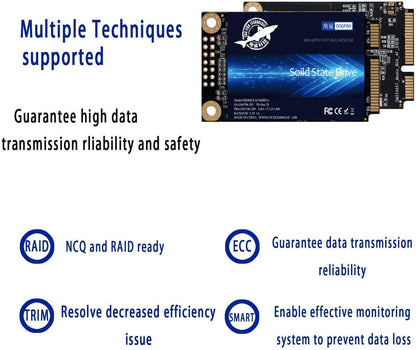 Dogfish SSD mSATA 60GB Interne Solid-State-Festplatte Hochleistungsfestplatte für Desktop-Laptop SATA III 6Gb/s Mini-SATA-SSD (60GB mSATA) 