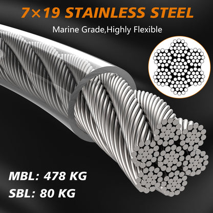 XiaZ Hundeleine, 6 m, robuste Hundekette für den Außenbereich mit abschließbarem Haken, Hundeleine für den Garten, Anbindeleine für kleine, mittlere und große Hunde bis 113 kg