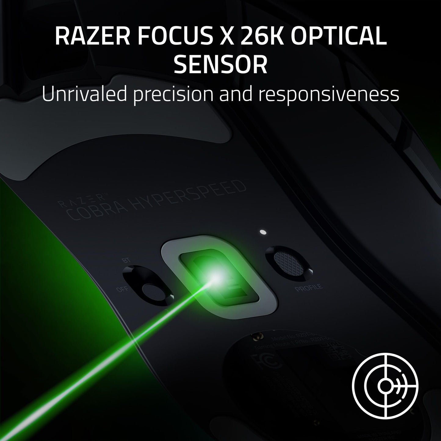 Razer Cobra HyperSpeed ​​Kabellose Gaming-Maus: 9 anpassbare Bedienelemente – RGB-Beleuchtung – Optisches Scrollrad – Optische Schalter – Gen-4-26K-Sensor – 2,4 GHz, Bluetooth &amp; USB-C – Bis zu 170 Stunden Akkulaufzeit