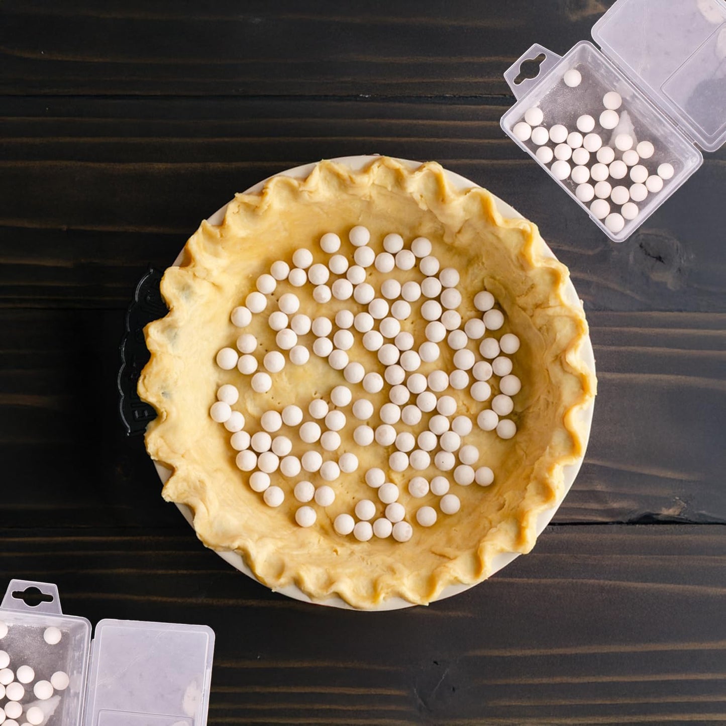 Mrs. Andersons Backgewichte für Kuchen | Natürliche Keramikkugeln zum Blindbacken | Hitzebeständig, lebensmittelecht, einfach in der Anwendung | Verhindert Schrumpfen, Aufblähen und Blasenbildung | Einzeln beschwerte Kugeln