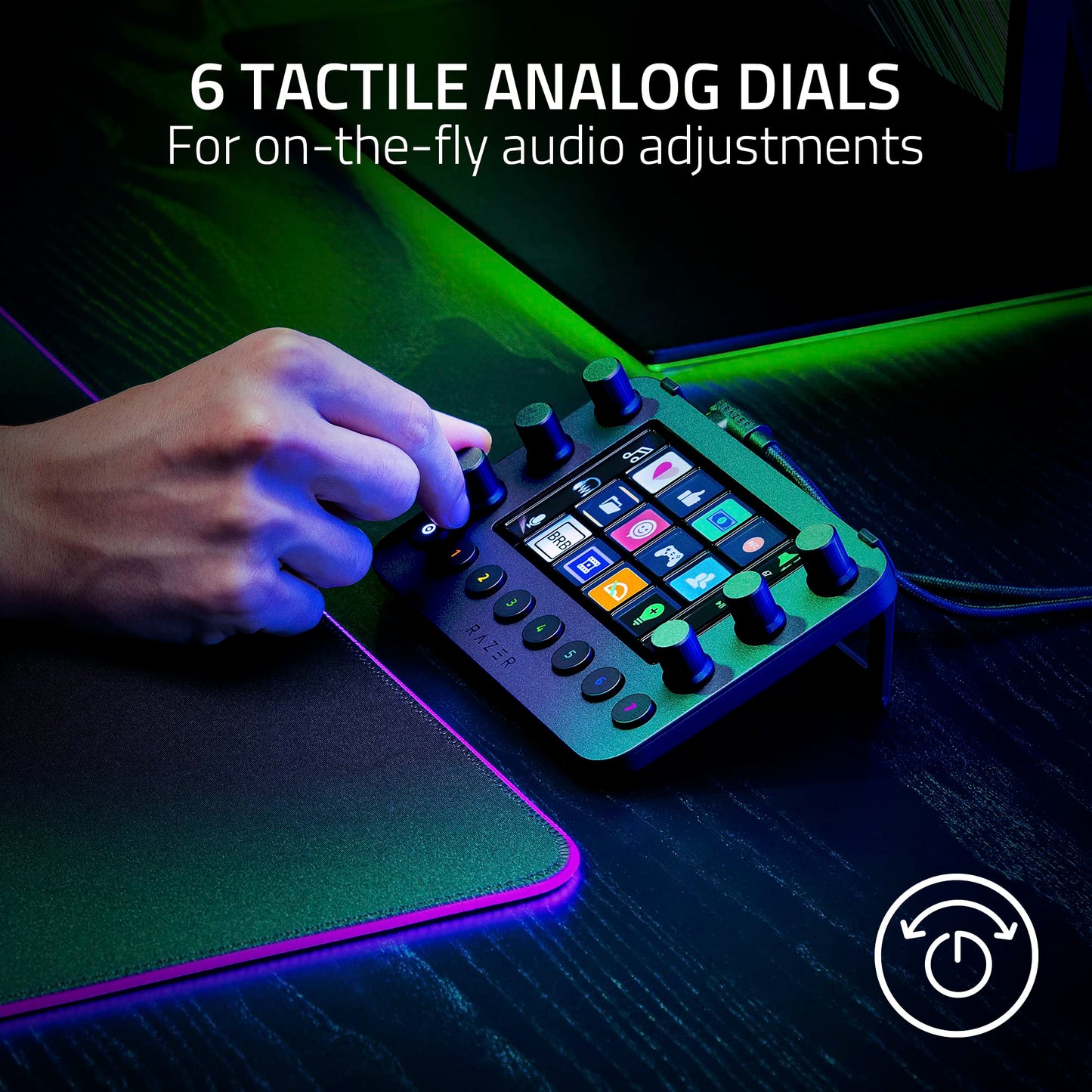 Razer Stream Controller: All-in-One-Tastatur für Streaming – 12 haptische Klapptasten – 6 taktile Analogregler – 8 programmierbare Tasten – Kompatibel mit PC und Mac