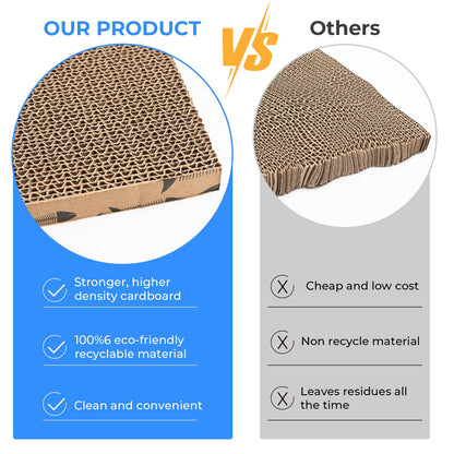 Roadtofree Katzenkratzbrett aus Pappe, Katzenkratzbrett für Wohnungskatzen, Katzenkratzmatte (1 Stück)