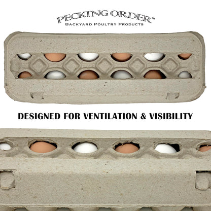 Pecking Order Paper Pulp Egg Cartons - 12 Pack Grey