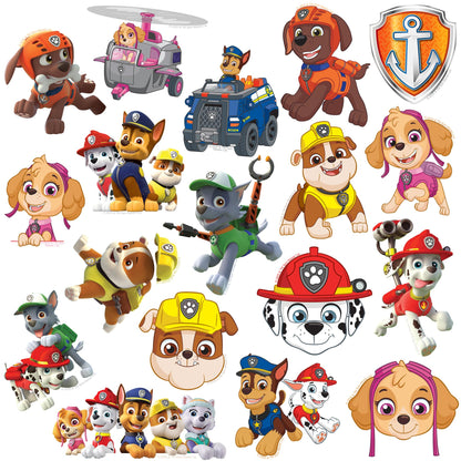 Paw Patrol Vinyl-Aufkleber-Set (50 Stück, groß, Deluxe) – für Laptop, Wasserflasche, Scrapbooking, Tablet, Skateboard, drinnen und draußen